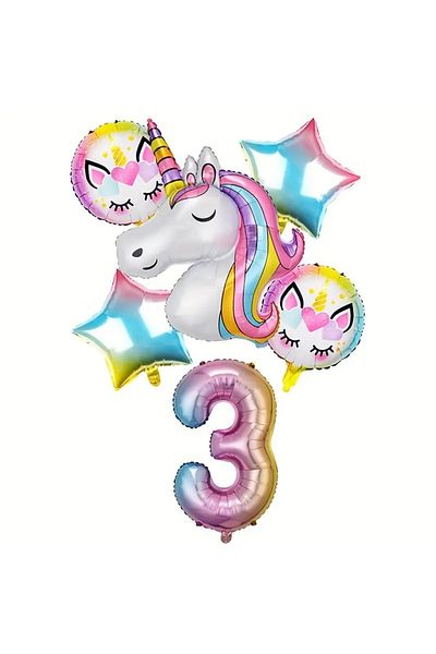 CANSIN Unicorn 3 Years Old Number Folio Set
