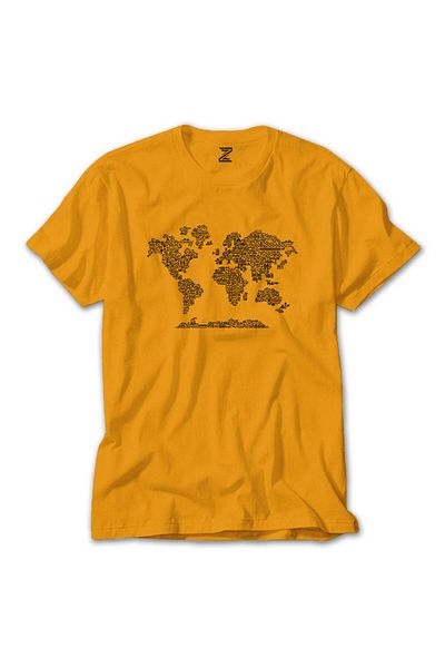 Z zepplin Εικονίδιο χάρτη Κίτρινο T-shirt