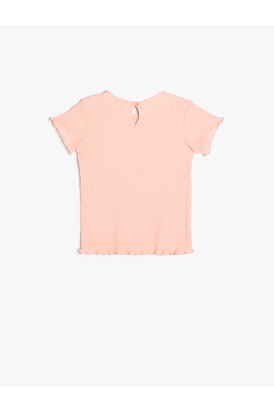 Koton Crew Neck Ribbed Cotton Short Sleeve T-Shirt