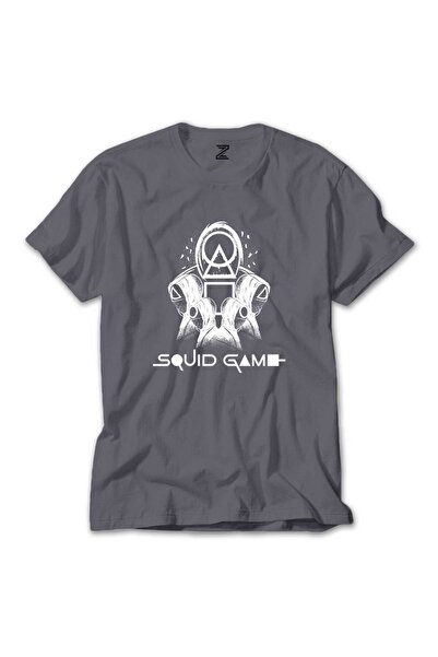 WAKHA تي شيرت رمادي لفريق Squid Game Staff