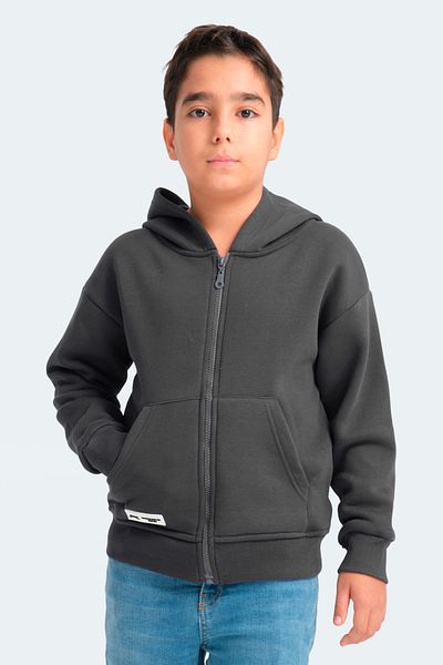 Slazenger Детски унисекс суитшърт LEKAN, тъмносив