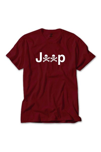 Z zepplin Κόκκινο μπλουζάκι Jeep Skull