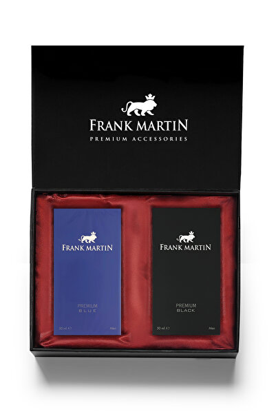Frank Martin Kutulu Erkek Parfüm Seti Premium Black 50 ml ve Blue 50 ml