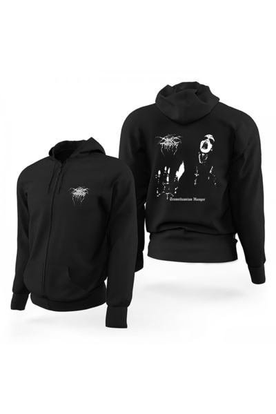 Darkthrone Transilvanian Hunger Siyah Fermuarlı Limited Edition Kapşonlu Sweatshirt