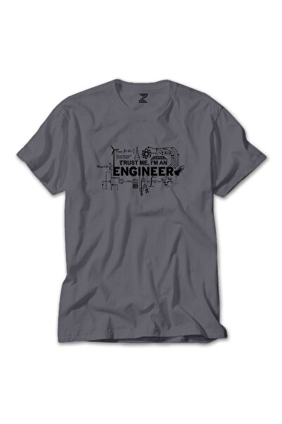 WAKHA تيشيرت إنجينير تراست مي ملون رمادي اللون مقاس XS