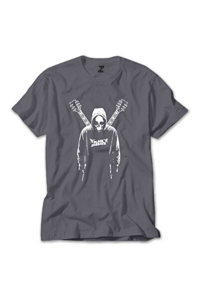 Z zepplin Black Sabbath Guitars Gray T-Shirt