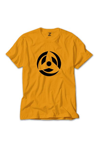 WAKHA تي شيرت ملون بشعار ناروتو أصفر اللون مقاس XL