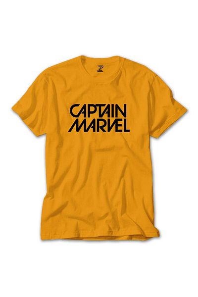 Z zepplin Κίτρινο μπλουζάκι Captain Marvel Text