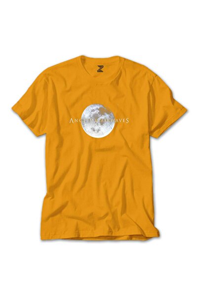 WAKHA تي شيرت ملائكة وموجات الهواء القمر الأصفر