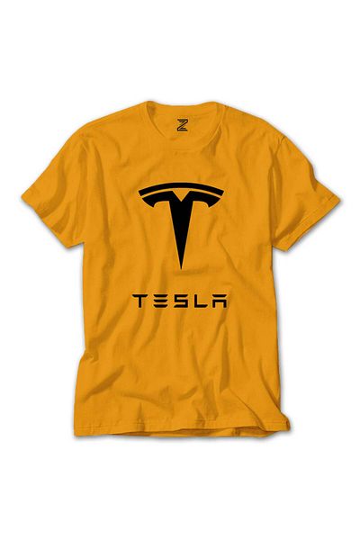 Z zepplin Tesla Logo Yellow T-Shirt