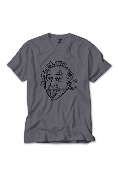 WAKHA تي شيرت رمادي مبطن من آينشتاين