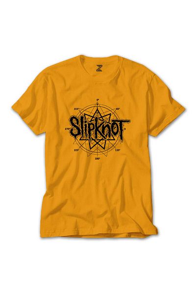 Z zepplin Κίτρινο μπλουζάκι Slipknot Pentagram