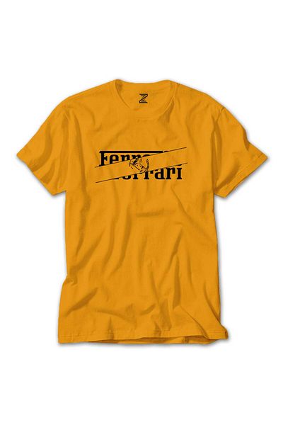 Z zepplin Жълта тениска Ferrari Incision