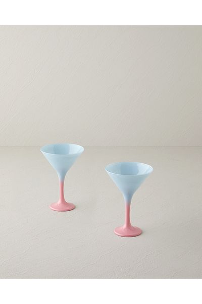 English Home Whitney Glass 2-Piece Cup 175 ml Blue - Pink