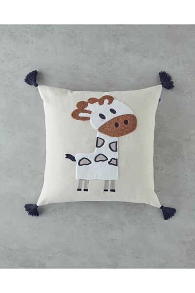 English Home Cute Cow Baby Decorative Throw Pillow 45X45 cm Ecru