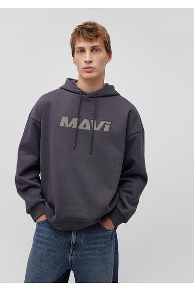 Mavi Φούτερ με στάμπα σε ανθρακί χρώμα - 0s10202-70087