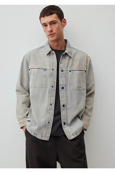 Mavi Bruce Blue Edition - Misty Light Blue Jean Shirt, Wide Fit 0211329 -89411