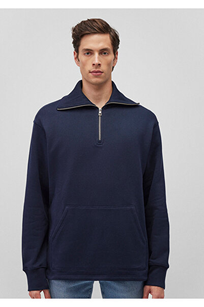 Mavi Yarı Fermuarlı Lacivert Sweatshirt 0s10243-82318