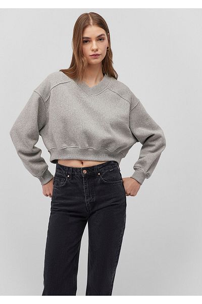 Mavi Gray Crop Sweatshirt 1S10217-83096