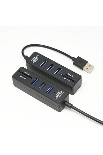Zineets 3in1  Usb 3.0 Çoğaltıcı Çoklayıcı Hub Adaptör Switch SD/TF Kart Okuyu...