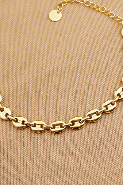 Keyifli Hayaller Uğur Böceği- Düğme Model 316L Gold Şık Solmaz Çelik Bileklik 17+5cm Trend Paslanmaz Kararmaz