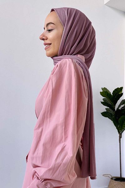 Ka Hijab Βαμβακερό σάλι Dusty Rose Combed