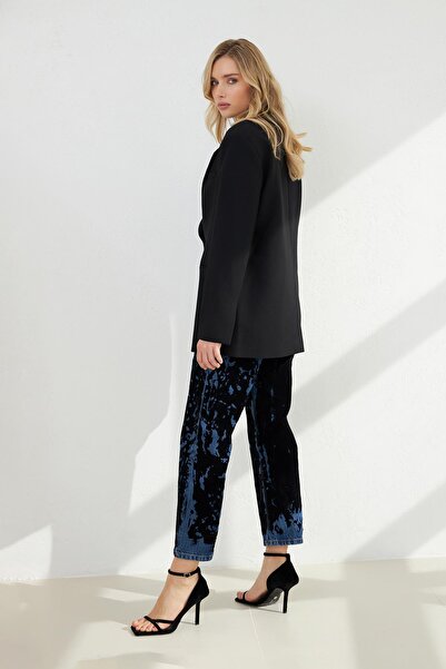 Setre Μαύρο μπουφάν με διπλά κουμπιά και λεπτομέρεια τσέπης