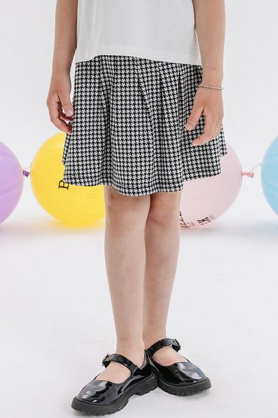Breeze Fusta Neagră Fetiță 8-14 Ani - Model Houndstooth