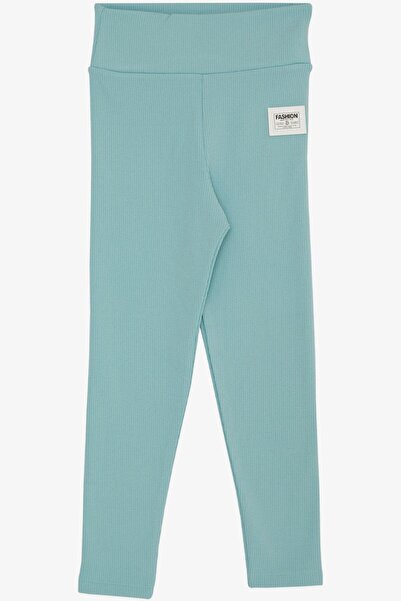 Breeze Водоплавна зелена дівчача легінси - 8-14 років, з гербом і камінцями