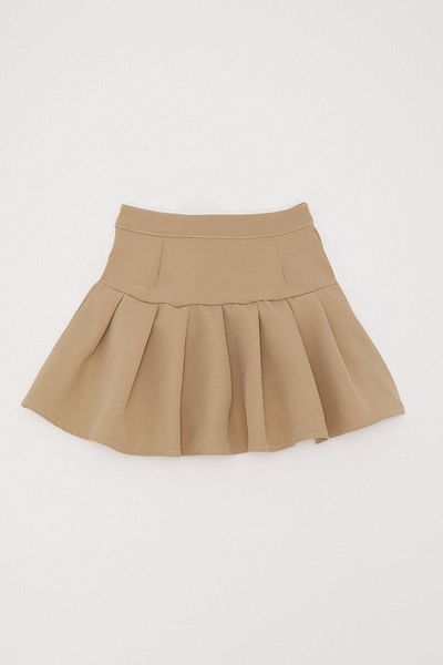 Breeze 7-12 Years Girl Beige Pleated Skirt