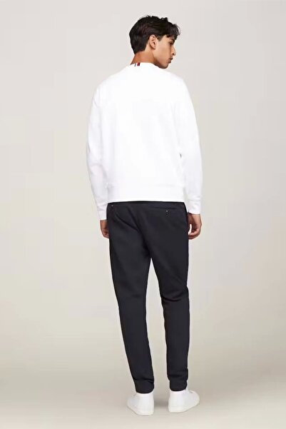 Tommy Hilfiger MONOGRAM IMD SWEATSHIRT Erkek BEYAZ Sweatshirt MW0MW34400YBR