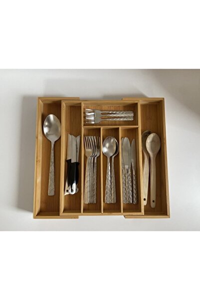 MİEN حامل ملاعق من بامبو قابل للتعديل، 5أقسام