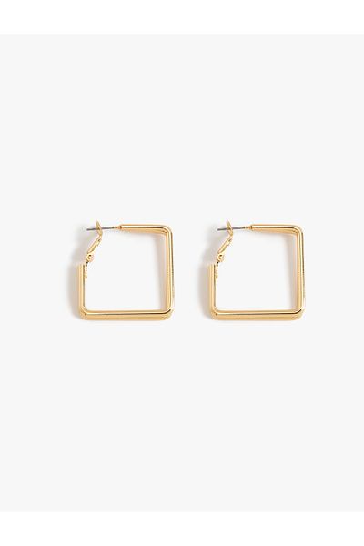 Koton Geometric Patterned Hoop Earrings