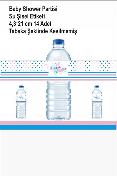 43 cici süsler organizasyon Etiketa za flašu vode za baby shower zabavu, 14 k...