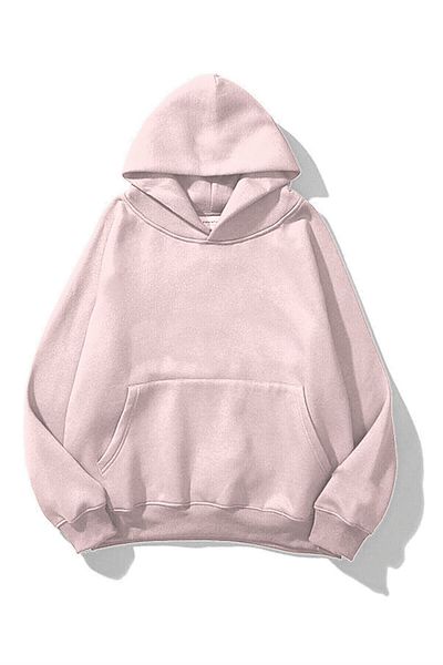 Trendiz Unisex základní mikina s kapucí růžová