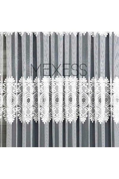Mexess Embroidered Patterned Towel Curtain 001 (1 X 3 Black Battery)