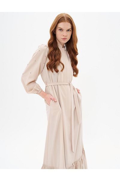 Kayra Μπαλόνι με ζώνη Wear Out Sand Beige