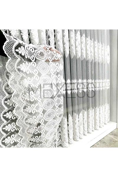 Mexess Embroidered Patterned Towel Curtain 001 (1 X 3 Black Battery)