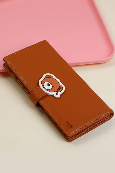 YOYOSO Портфейл с плюшено мече Teddy Island с кафяв цвят