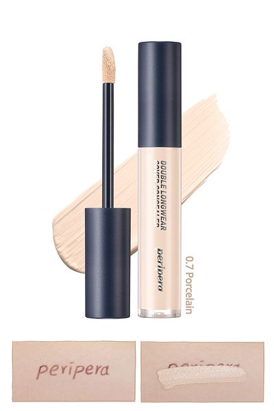 PERIPERA Lightweight Structure Daytime High Coverage Peripera Double Longwear Cover Concealer (0.7 Porcelain)