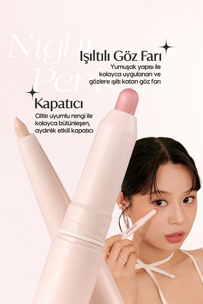 PERIPERA Double Sided Concealer and Luminous Pen Headlight Peripera Sugar Twinkle Duo Eye Stick (06 Sheer Blurring)