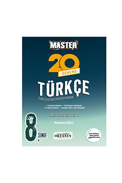 Okyanus Yayınları 8. Sınıf Master 20 Türkçe Denemesi