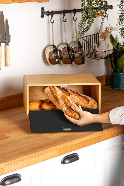 FH finehome Bartle Bamboo Bread Cabinet