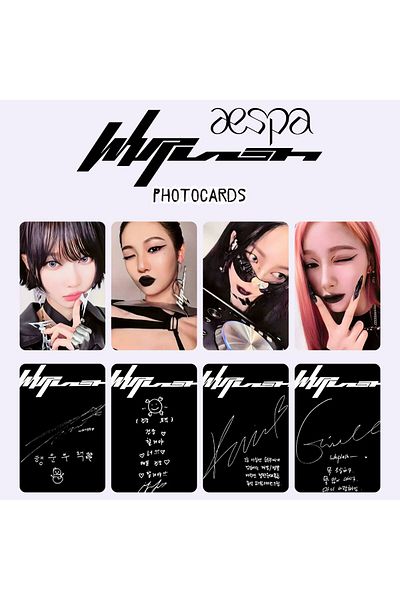 Kpop Dünyasi Aespa'' Whiplash'' Beat Ver. Photocards Set