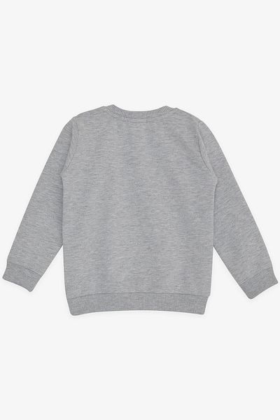 Breeze Girl's Sweatshirt Cute Gazelle Printed 1.5-5 Years, Gray Melange
