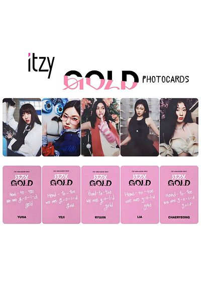 Kpop Dünyasi Itzy'' Gold'' Nemo Pink Ver. Photocards Set