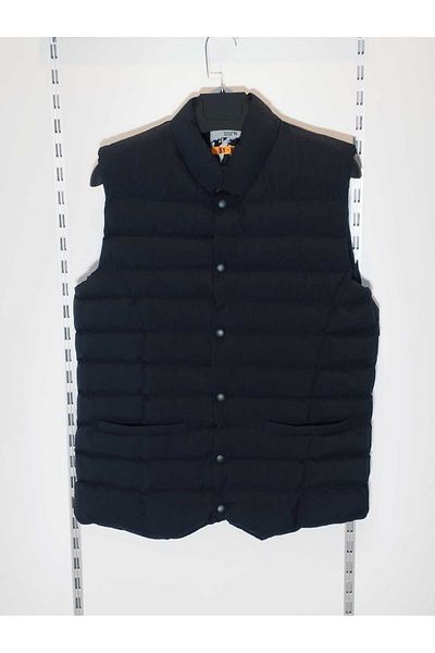 BILL THE KING Puffer Vest with Pockets and Snap Button
