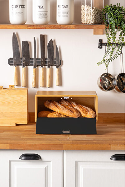 FH finehome Bartle Bamboo Bread Cabinet