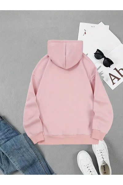 Karatopak Unisex Duck Printed Oversize Hooded Sweatshirt