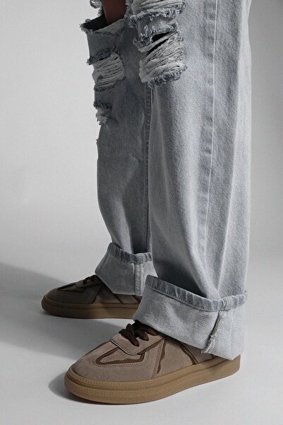 Marjin Дамски маратонки Hakos Mink - ретро маратонки с контрастна подметка